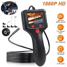 [love] Câmera Endoscópica Industrial Com Tela IPS De 2.4'HD1080P Cabo De 2 Metros Boroscópio De Inspeção De Esgoto IP68