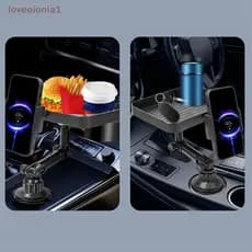 [love] Bandeja De Comida Para Carro Universal Dobrável Prato De Jantar Com Suporte Copo Armazenamento De Sutiã Telefone