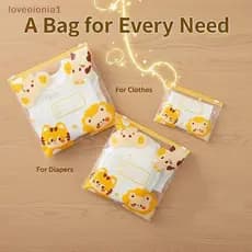 [love] Sacos De Armazenamento Para Crianças Do Jardim De Infância 10/15/20 Unidades À Prova D'água Padrão Animal Fofo Or