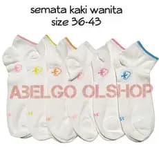 12 Pares De Meias Curtas Brancas Com Listras Coloridas Para Mulheres/Femininas