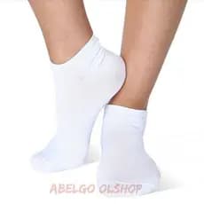 3 Pares De Meias Brancas Lisas/Curtas Masculinas/Femininas
