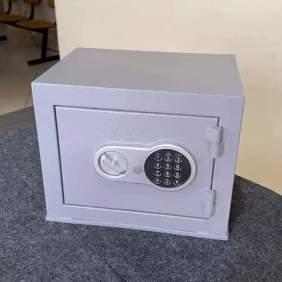 Cofre Digital 30x35x25 Eletrônico Concretado Pesado Para Armas Cinza