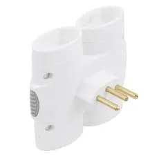 Adaptador Tomada Benjamin 4 Saídas Branco 250V10A 2p+T DN1838 Daneva Pino multiplicador