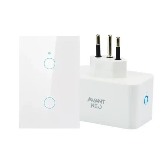 Tomada 20A + Interruptor Inteligente Smart Wifi 10A Avant