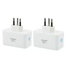 Kit 2 Tomadas Inteligente Smart Wi-Fi 2P+T Hexagonal 20A Bivolt Branco Neo Android/iOS Comando de Voz Alexa/Google Avant