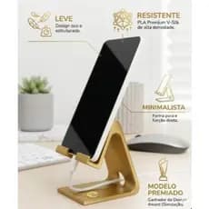 Suporte Para Celular E Tablet Ajustável Apoio Mesa