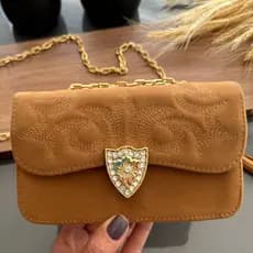 Bolsa Feminina Pequena Country Boiadeira lançamento Camurça Tendência