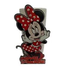 Porta Rolo Papel Toalha da Minnie Vermelho em MDF
