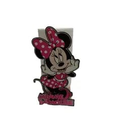 Porta Rolo Papel Toalha da Minnie Rosa em MDF