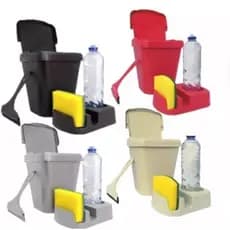 Kit Pia 3 Peças/Porta Detergente /Rodo Pia/Lixeira 4,8 litros