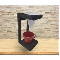 Suporte Coador de Café Madeira com Xícara.