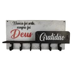 Porta Chave/Carteira em MDF de Parede/Organizador