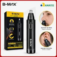 Máquina Aparador de Pelos Nariz Maquininha Recarregável B-Max