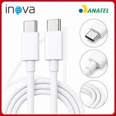 Cabos Tipo C Carregador USB-C 1 e 2 Metros Turbo 20W Original Inova