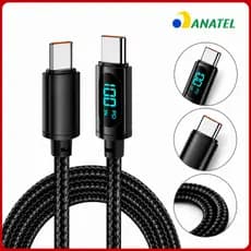 Cabo Tipo C Lightning 35W para iPhone USB-C 1 Metro Eletromex