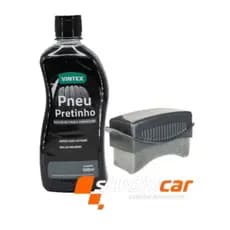 Kit Pneu Pretinho 500ML Vintex + Aplicador de pneu pretinho