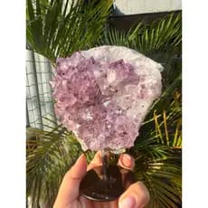 Ametista Natural Bruta Grande 15cm | Com ou Sem Suporte | Pedra Rara de Energia e Proteção
