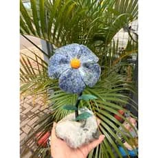 Flor de Pedra Natural Decorativo | Artesanato em Pedra | Decoração Elegante e Delicada
