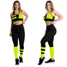Conjunto Fitness Academia Top Calça Legging Feminina - IMT08 - IMC09