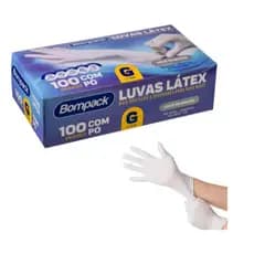 Luva Látex 100 Unidades Tamanho M e G