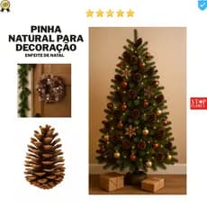 Kit 50 Pinhas Naturais Secas para Artesanato, Guirlanda e Decoração de Casa ou Natal