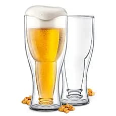 Copos Vidro Invertido 400ml Parede Dupla Chopp - Dolce Home