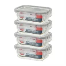 Pote Hermético De Vidro 395ml -marmita -micro-ondas -kit C/4