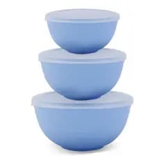 Potes Bowls Fibra De Bambu E Pp Com Tampa 3 Pçs- Dolce Home