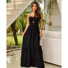 Vestido Longo Festa Madrinha Casamento Natal Ano novo