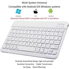 Conjunto de Teclado e Mouse sem fio Bluetooth IPAD e teclado leve e portátil