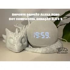 Suporte para cômoda estante bebe dragão Alexa Echo Dot compatível geração 3,4 e 5