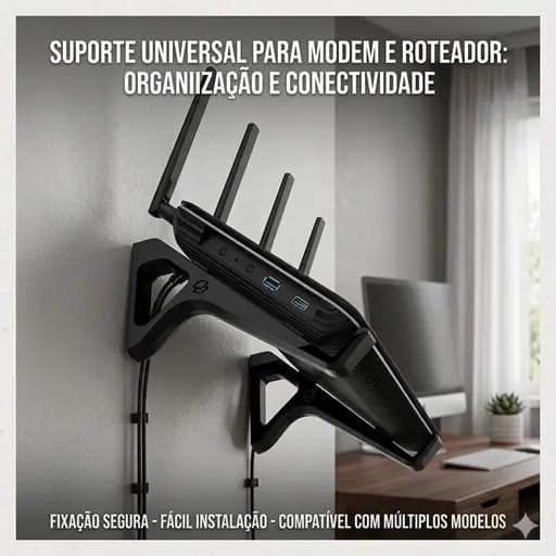 Suporte Roteador Receptor Wi-fi De Parede Universal
