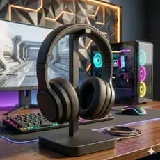 Suporte de Mesa para Fone Headset Gamer Universal Elegante Minimalista