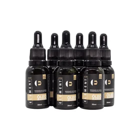 6 Uni Óleo Para Barba Element - Barba Hidratada Macia e Saudável