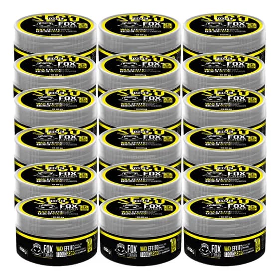 15 Uni Pasta Modeladora Wax Toque Seco 80g Fox For Men - Cera Matte Efeito Seco