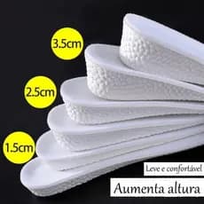 1 Par de Palmilha Ortopédica Aumento Altura Confortável Textura Pipoca Bosst Ergonômico