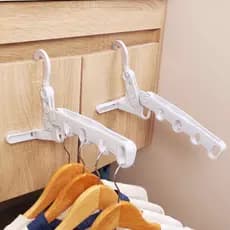 Rack de Secagem Cabideiro Dobrável 5 furos Organizador de Cabide Porta Gaveta Armário