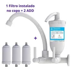 Torneira De Cozinha Purificador De Água ABS + 2 Velas Extras