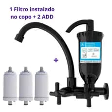 Filtro Com Torneira ABS Cozinha + 2 Velas Pró Saúde