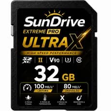 Cartão de Memória 32GB Alta Performance Classe 10 para Câmeras DSLR e DVR