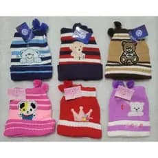 touca Gorro infantil estampado chapéu de inverno meninos meninas (Entrega aleatória padrão) (hai2)