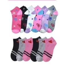 Kit 3-6-12Pares De Meias Cano Curto Feminina Estampadas