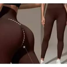 Calça Legging canelada Feminina Quente Cintura alta-cod:B12