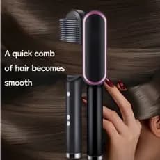 Escova de cabelo Alisadora 5 em 1 Modela, Hidrata, Alisa, Alinha e Anti-Frizz Bivolt efeito chapinha