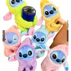 Urso de Pelúcia Stitch Pulseira Estilo Bicho Preguiça Ursinho Fofinho com Garra Stitch Lafufu