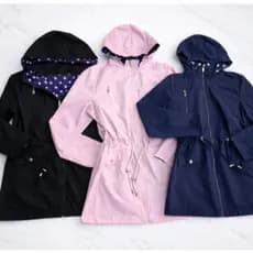 Jaqueta Parka Impermeável Reversível Com Capuz Removível