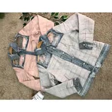 Jaqueta Feminina Gomos Com Detalhes em Jeans