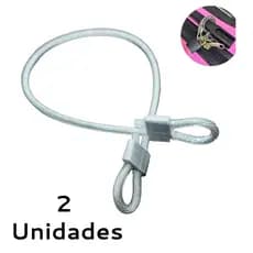 Cabo de Aço Revestido 35cm Lacre de Malas Bagagens Anti Furto Capacete Bicicleta