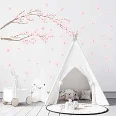 Adesivos de parede Cerejeira e flores árvore SEM FUNDO quarto bebê menina Sakura