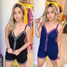 Kit de Pijamas Alça Aberto Com Botões blogueira americano 2 conjuntos Amamentação gestação cirurgico